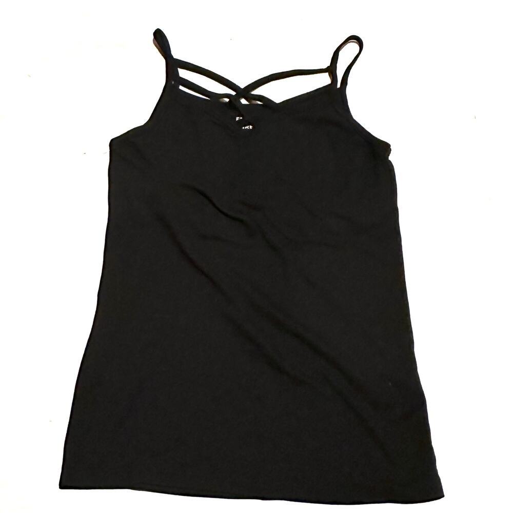 Epic Threads Black Strappy Tank Top Girls Size M Medium